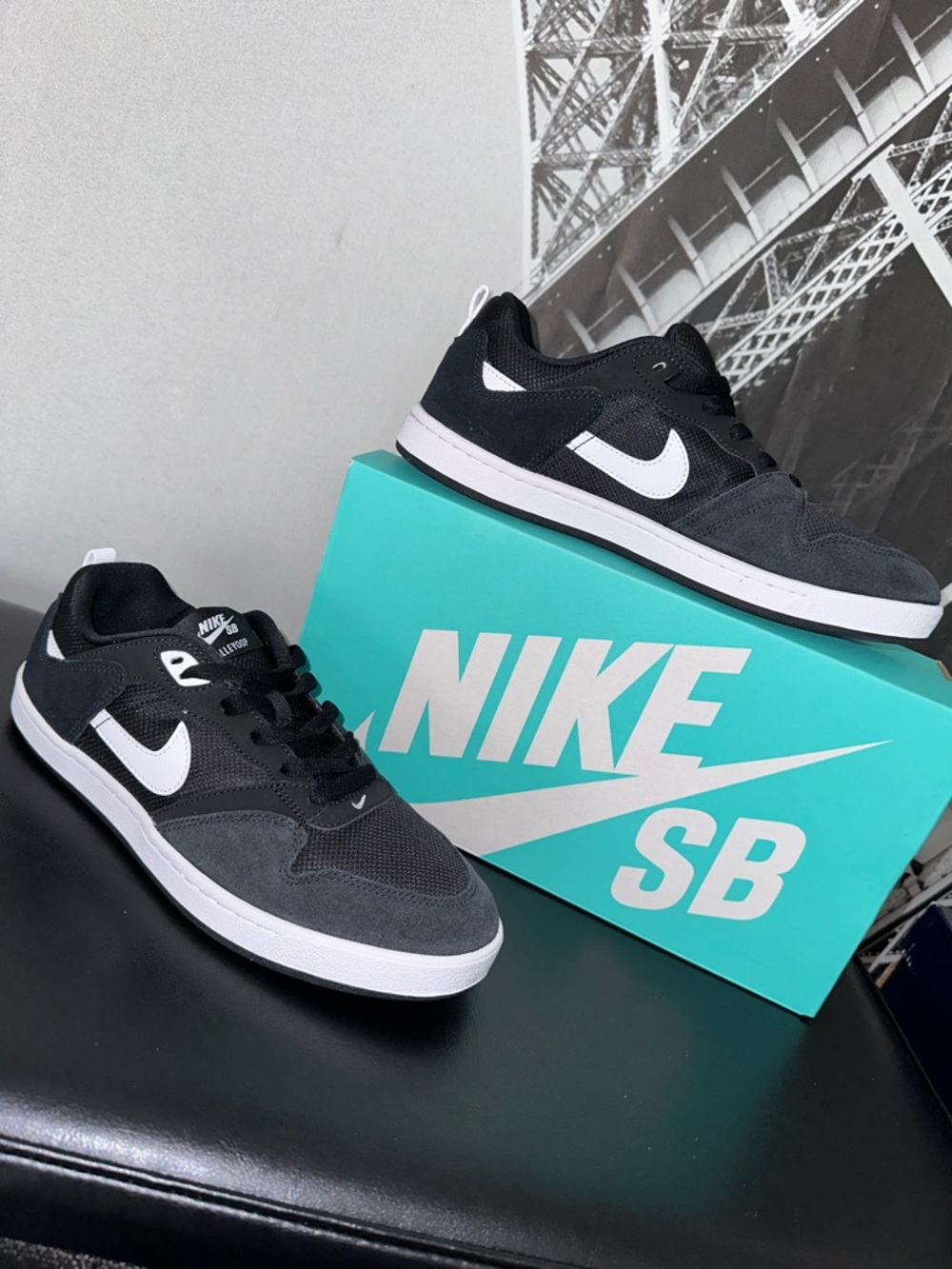 Nike SB Alleyoop Men’s Size 8.5 Women’s Size 10 Black White Training New Shoes